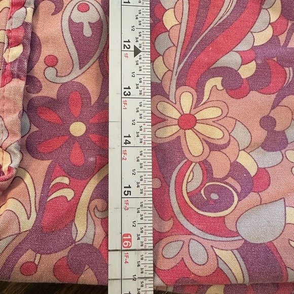 Large floral Gap canvas tote bag pink paisley vintage retro vibes - Picture 6 of 9